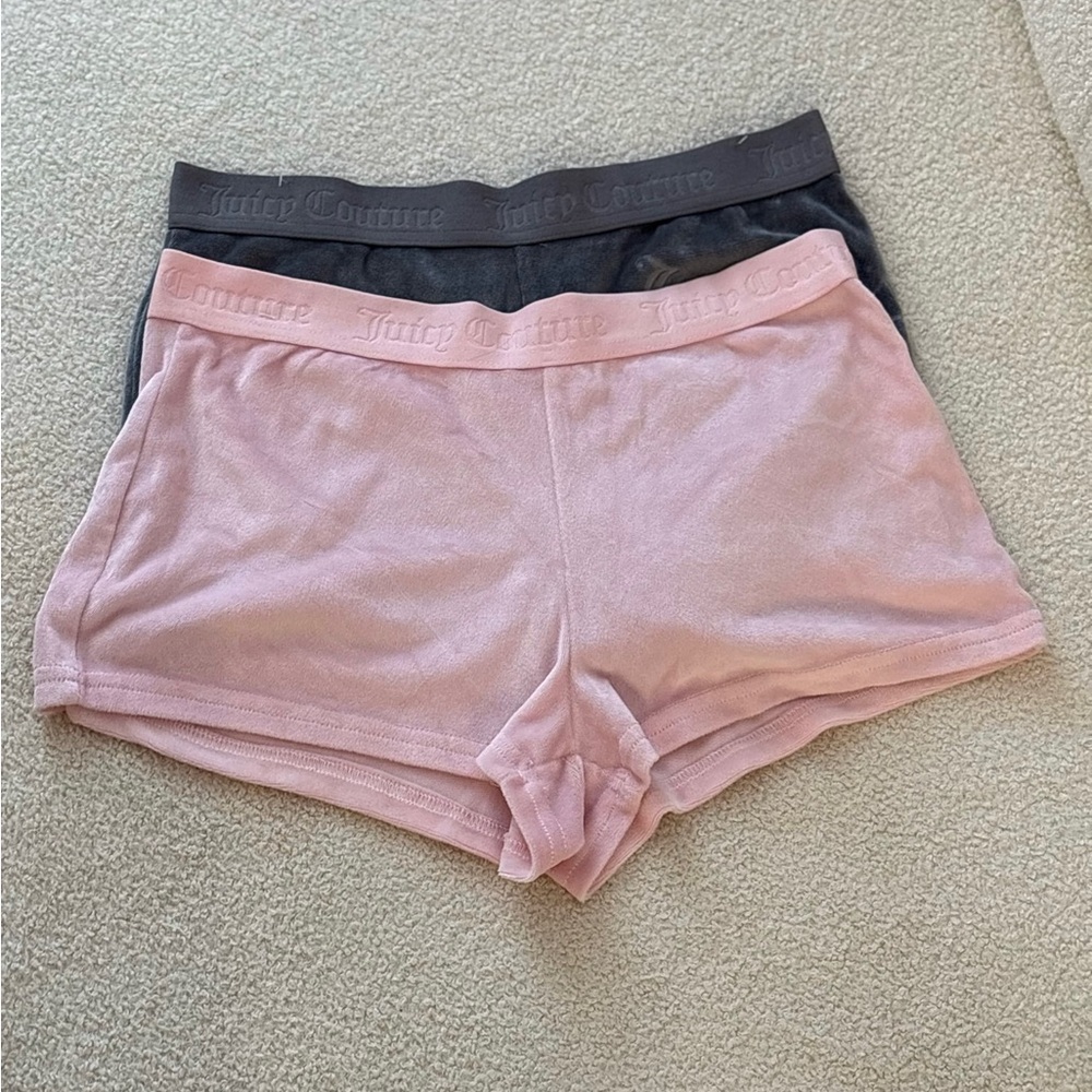 Juicy Couture Pink and Gray Lounge Shorts